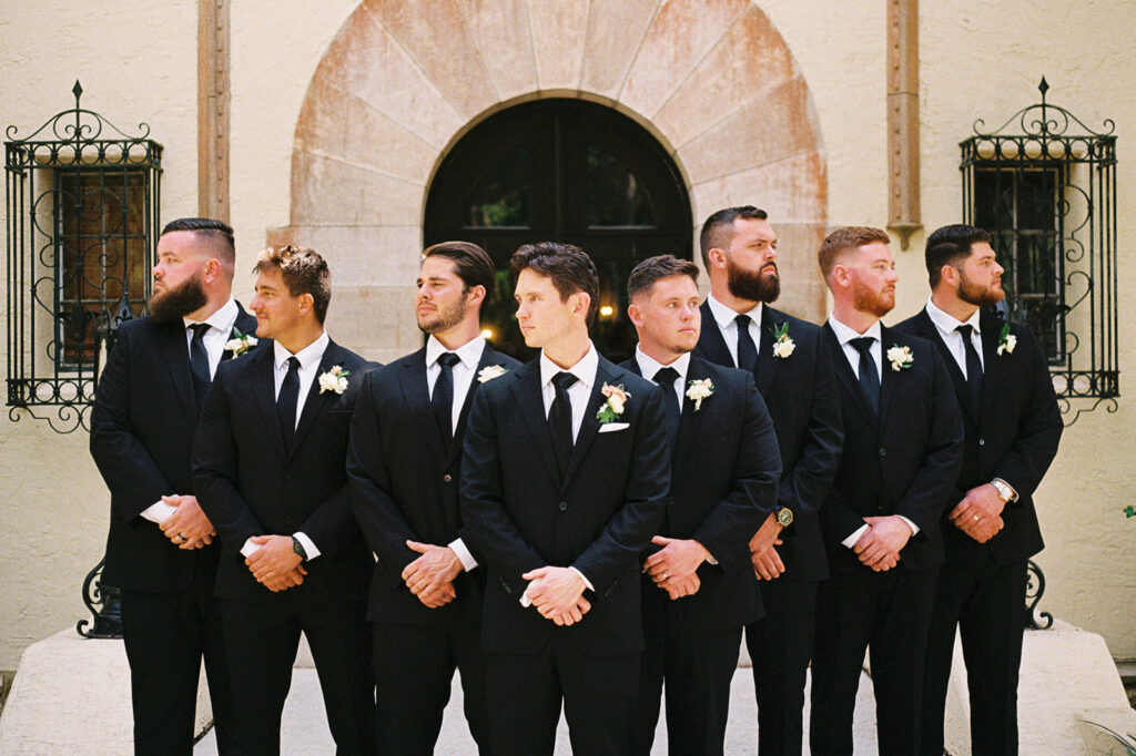 the groomsmen at the Florida wedding