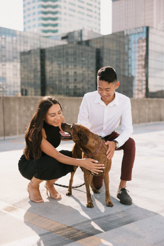 Photoshoot Creative Ideas for Tampa Engagement Session with dog
